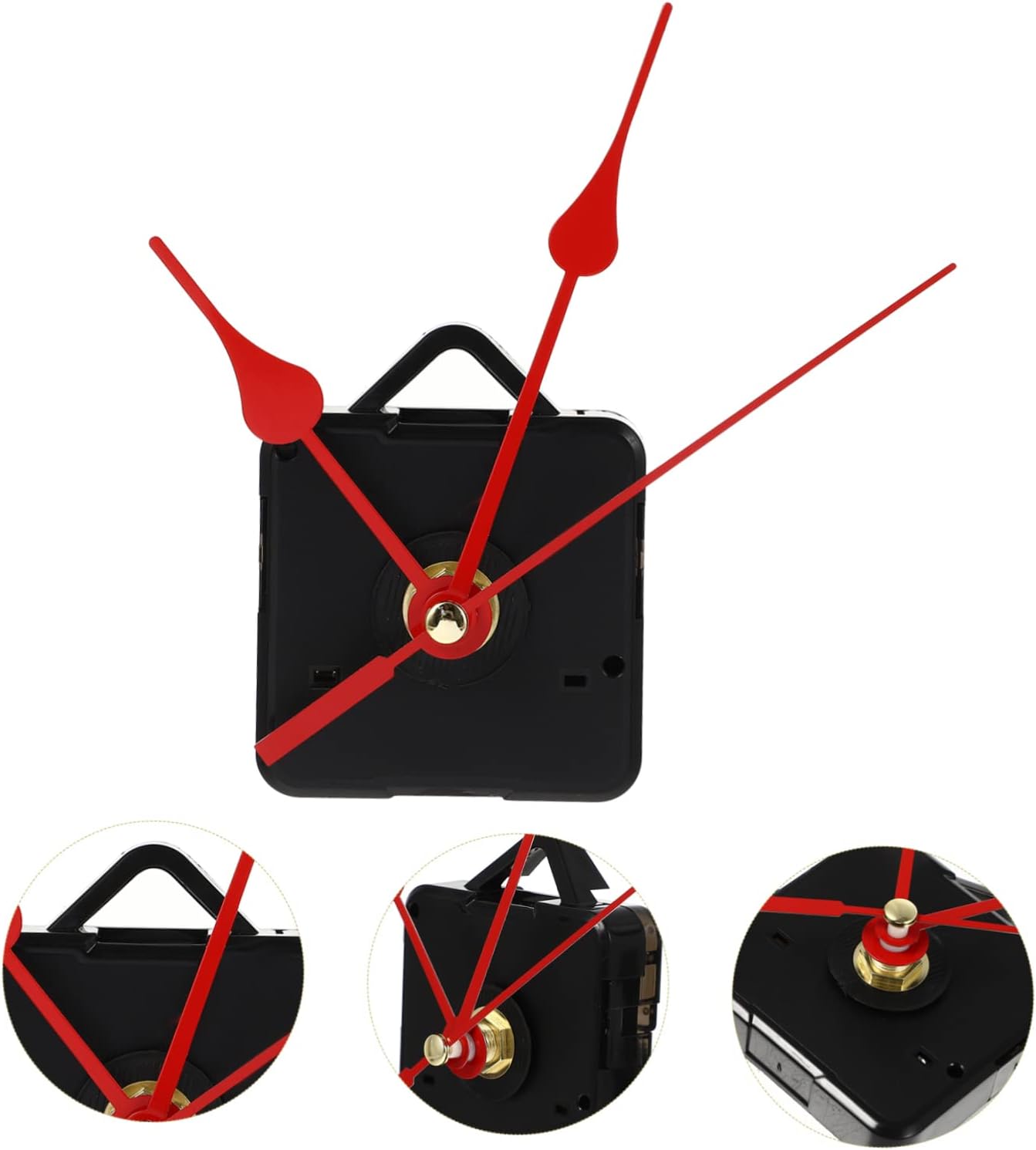 HOMSFOU Silent Quartz Clock Mechanism DIY Red Hands Movement Watch Without Battery Accessories for Wall Clock