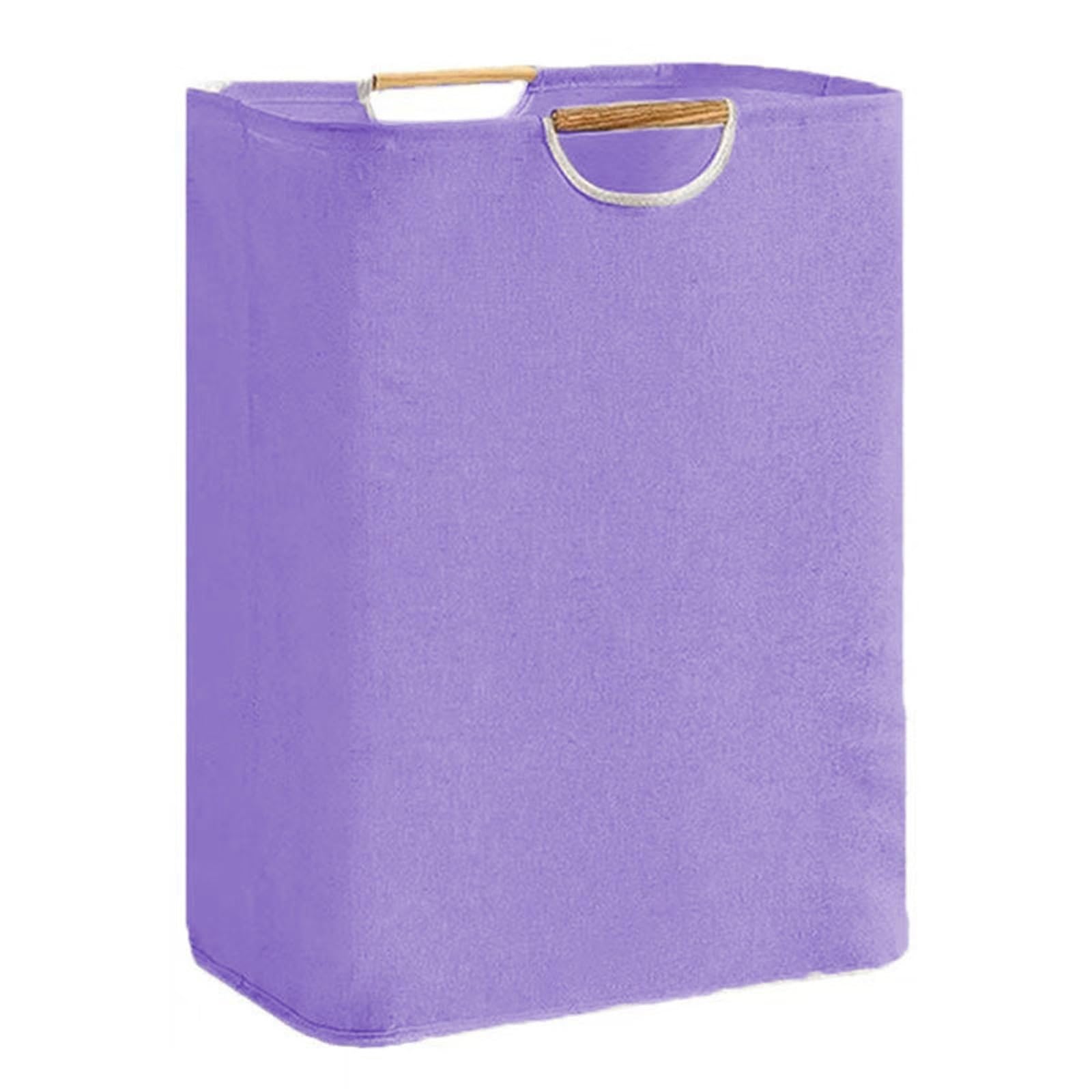 Fabric laundry hamper Collapsible Laundry Basket Dirty Clothes Storage With Handle Hamper Sundries Bag for Family(Purple)