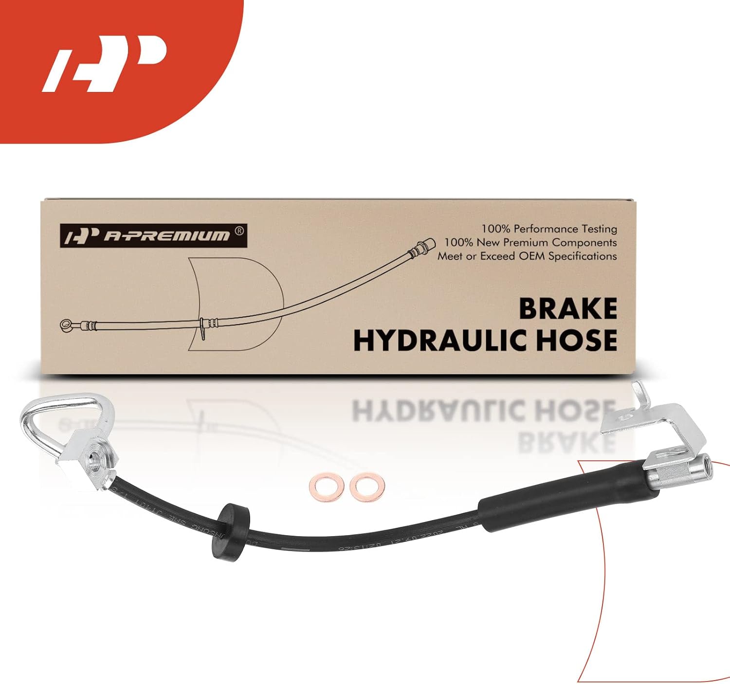 A-Premium Front Passenger Brake Hydraulic Hose Compatible with Select Ford, Lincoln and Mercury Models - Crown Victoria/Town Car/Grand Marquis 2003-2011, Marauder 2003-2004, 4.6L - Replace# 3W1Z2078AA