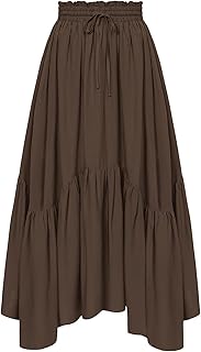 Scarlet Darkness Maxi Skirts for Women High Waist Renaissance Skirt Long Skirt with Pockets Price In India
