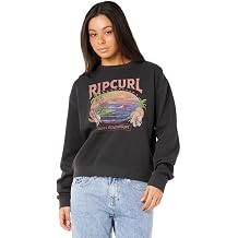Rip Curl Womens Sunset Relaxed Pullover Crew Fleece Sweatshirt