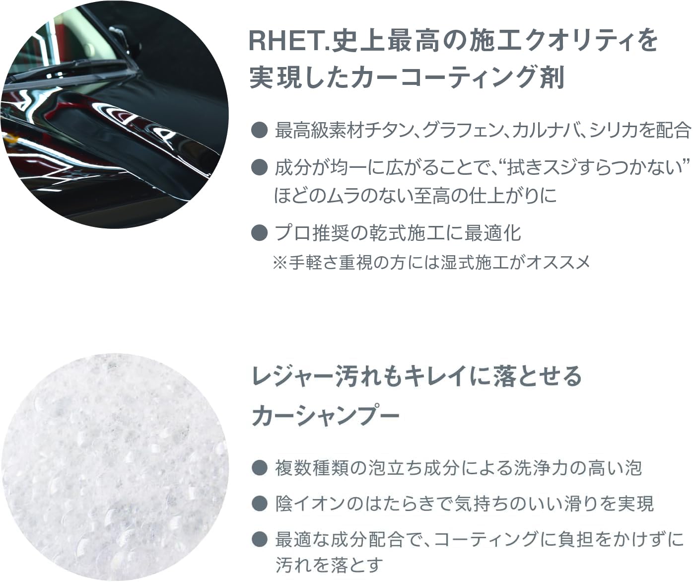 RHET コーティング剤 （プロフェッショナルモデル） カーシャンプー クロス 折り畳みバケツ ボックス 7点 洗車セット Amazon.co.jp: 【RHET.】 コーティング剤 （プロフェッショナルモデル