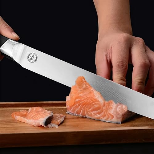 Miniatura 9 de Hanlde - Cuchillo grande para carne  Picador de huesos de cocina de 7 pulgadas, cuchillo alemán de acero inoxidable de alto carbono con mango