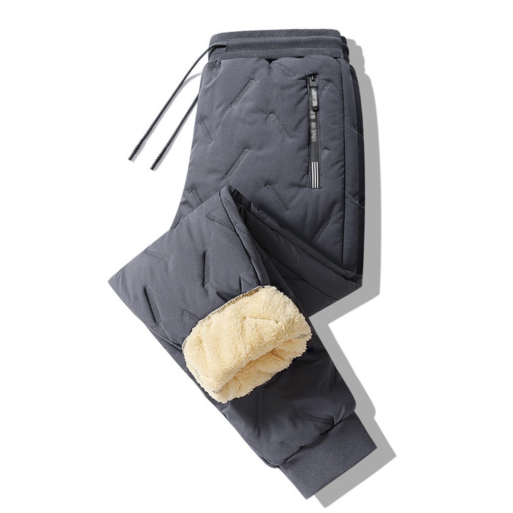 Fleece Thermal-Pants Unisex, Warm Outdoor Casual Pants, with Zipper Pockets, Lightweight Water Repellent — view 7