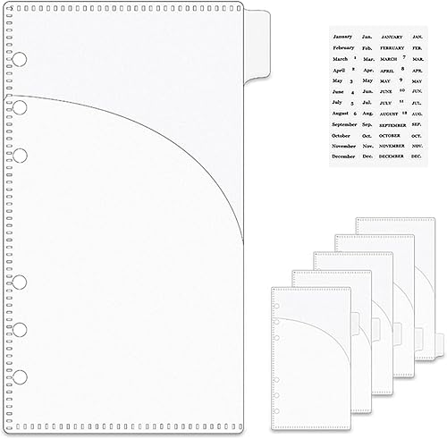 Miniatura 1 de NatSumeBasics 6 sobres de efectivo A6 esmerilados A6 divisores de bolsillo con etiqueta adhesiva para 6 anillas, insertos de carpeta de presupuesto,