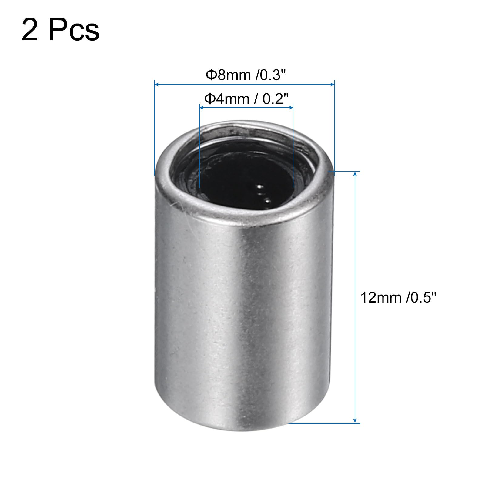 QUARKZMAN 2x LM4UU Linearlager – 4 Mm Bohrung, 8 Mm OD, 12 Mm Länge, Für CNC & 3D-Drucker