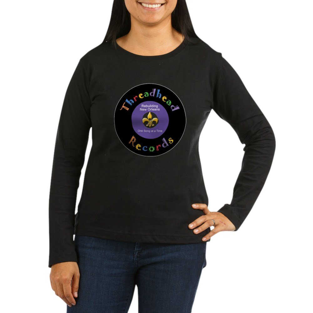 CafePress Threadhead Record Women's Long Sleeve Dark T Shirt Women's Long Sleeve T-Shirt, Classic 100% Cotton Crew Neck Shirt