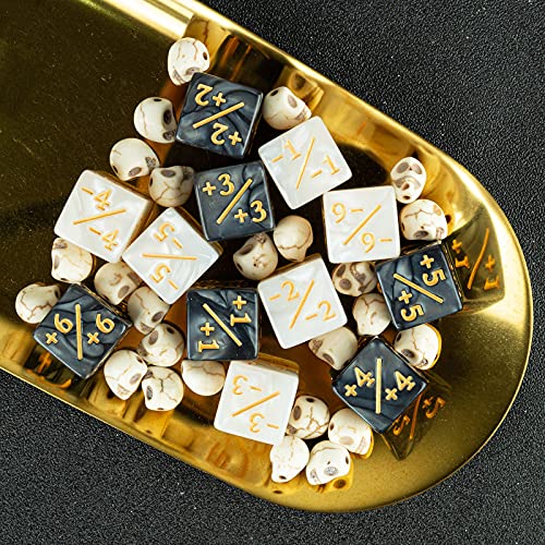 48 Pieces Magic The Gathering Token Dice Counters Marble Cube D6 Dice Loyalty Dice For Ccg Creature Stats Card Gaming Mtg Accessories, 4 Styles #TOP3