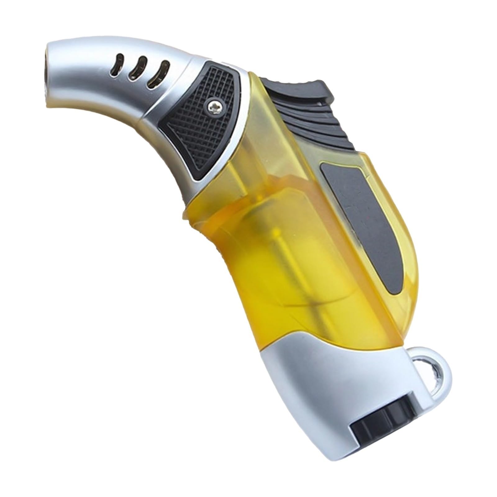 Briquet torche au butane, coupe-vent, rechargeable, flamme réglable, portable pour camping et randonnée, design durable (carburant non inclus)