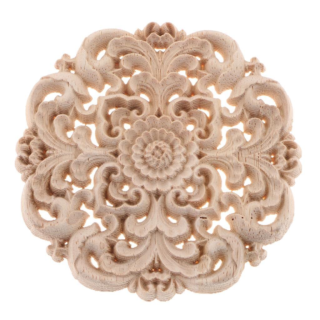 STYLEHEAVEN 10Xeuropean Style Wood Round Carved Appligue for Furniture Decoration Size S Home & Garden | Home Improvement | Building & Hardware | Lumber & Composites | Other Lumber & Composites-image-40