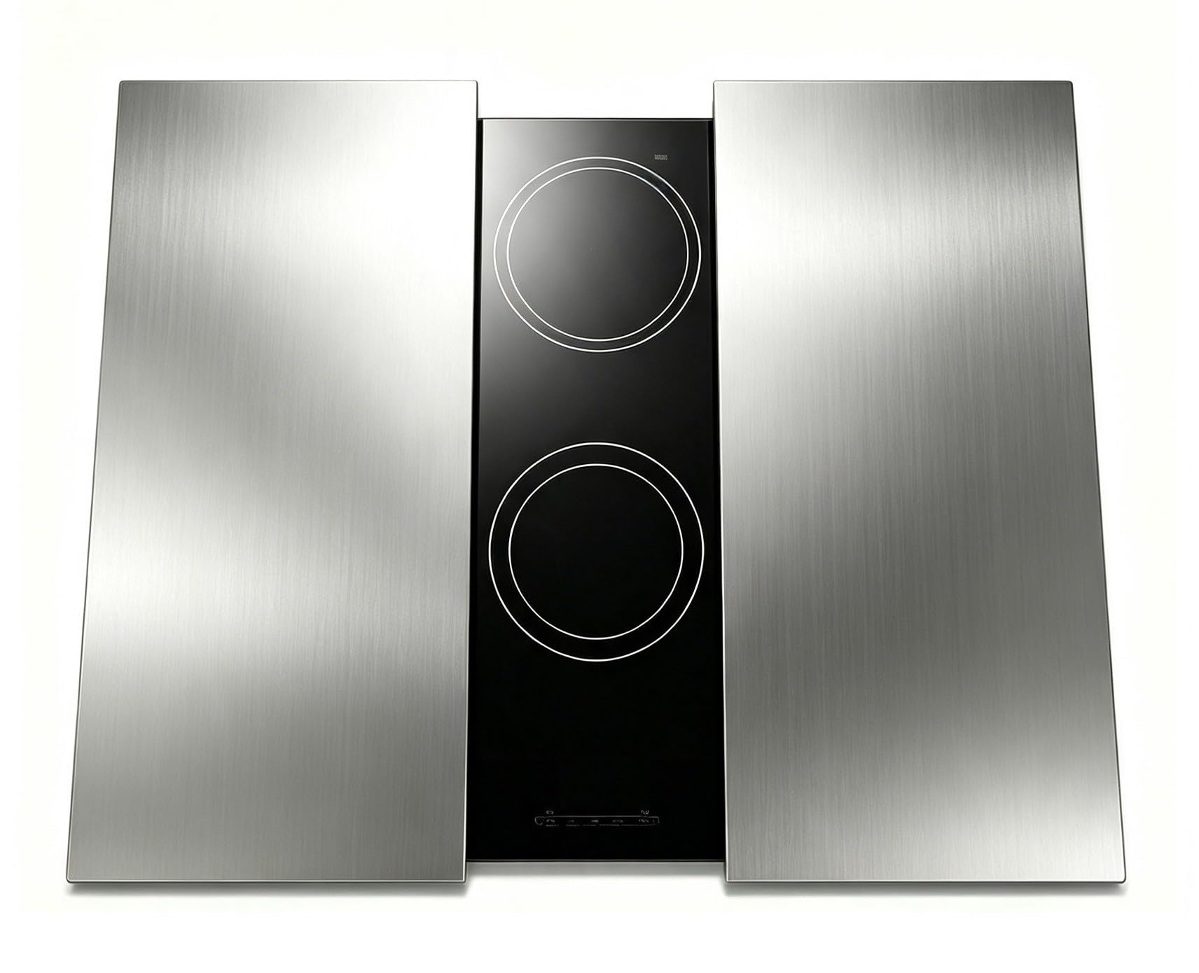 Cubre Vitroceramica en Acero Inoxidable (NO GAS), Vitrocerámica, Juego de 2 piezas Tapa cocina induccion, Protector de Encimera, 57x60x2,5 cm