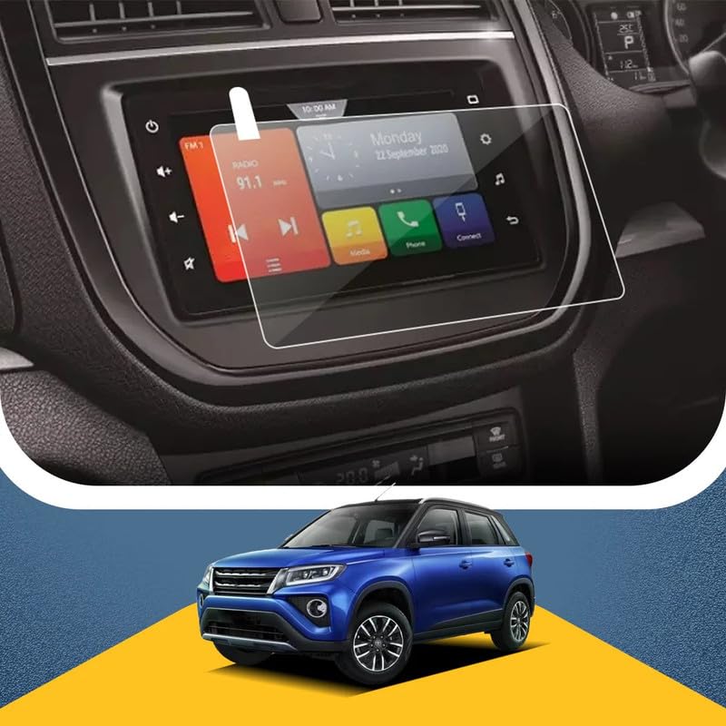 CAIDEN GUARDS SCREEN GUARD for TOYOTA Urban Cruiser 2020 || INFOTAINMENT SYSTEM 7 Inch Screen Protector || Car TouchScreen Display Accessories [Not Tempered Glass] GLOSSY-image-19