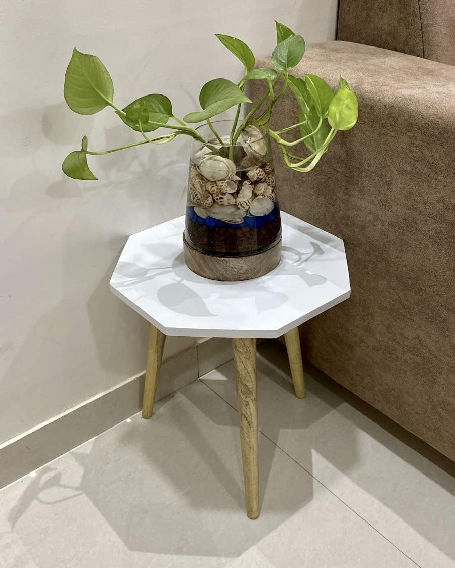 MAZING SHOPPEE Stool Coffee Stool Table Wooden Side Table/End Table/Plant Stand/Tea Table/for Stool Living Room Side Table for Bedroom (12 x 12 x 12 Inch) Room Decor Items for Bedroom (B0CL73D57S) Amazon Price History, Amazon Price Tracker