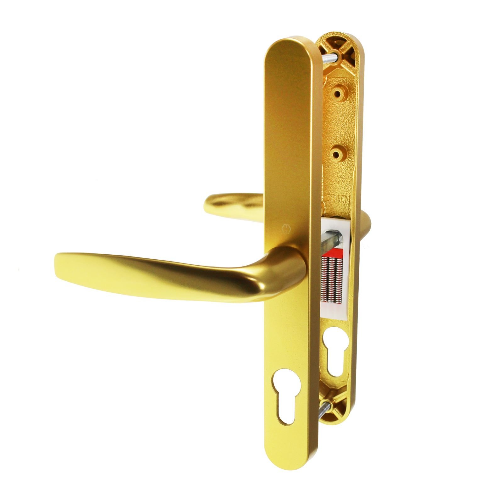 Hoppe Gold (Anodised) Brugge 68Pz Fullex Lever Door Handle Pair Sprung Set Upvc Pvc Pvcu