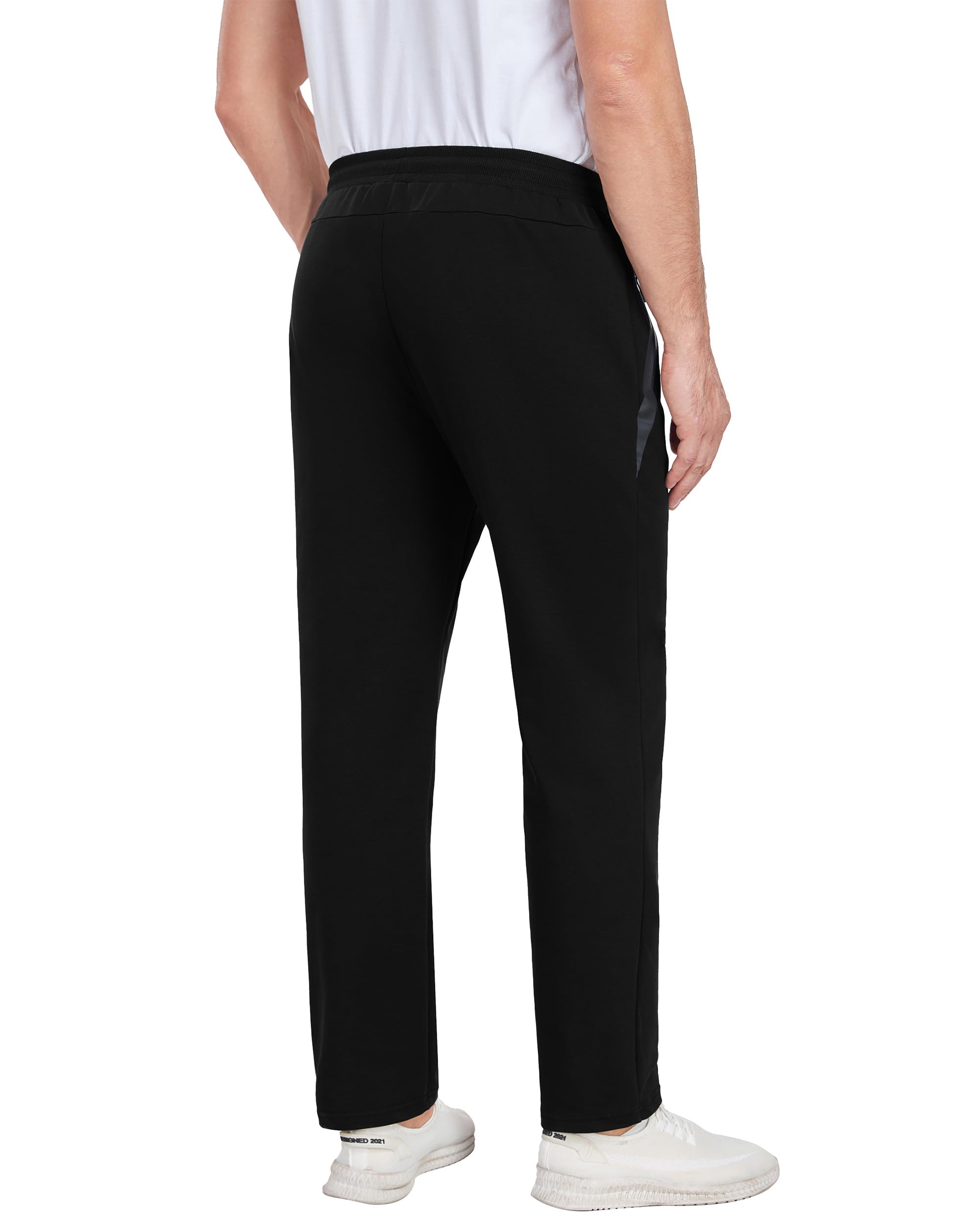Jogginghose Herren 2er Pack Sporthose Trainingshose Lang Baumwolle Gym Fitness Hose Für Männer Mit Reißverschlusstaschen