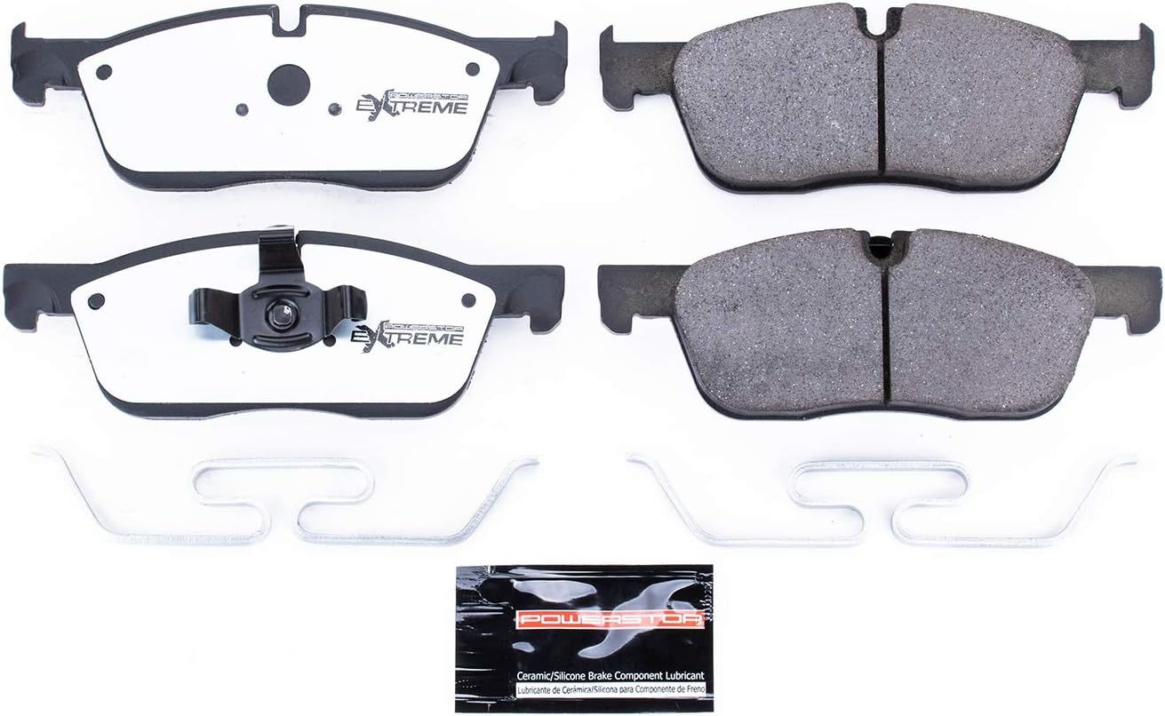 Power Stop Z36-1838 Front Z36 Truck & Tow Carbon Fiber-Ceramic Brake Pads with Hardware