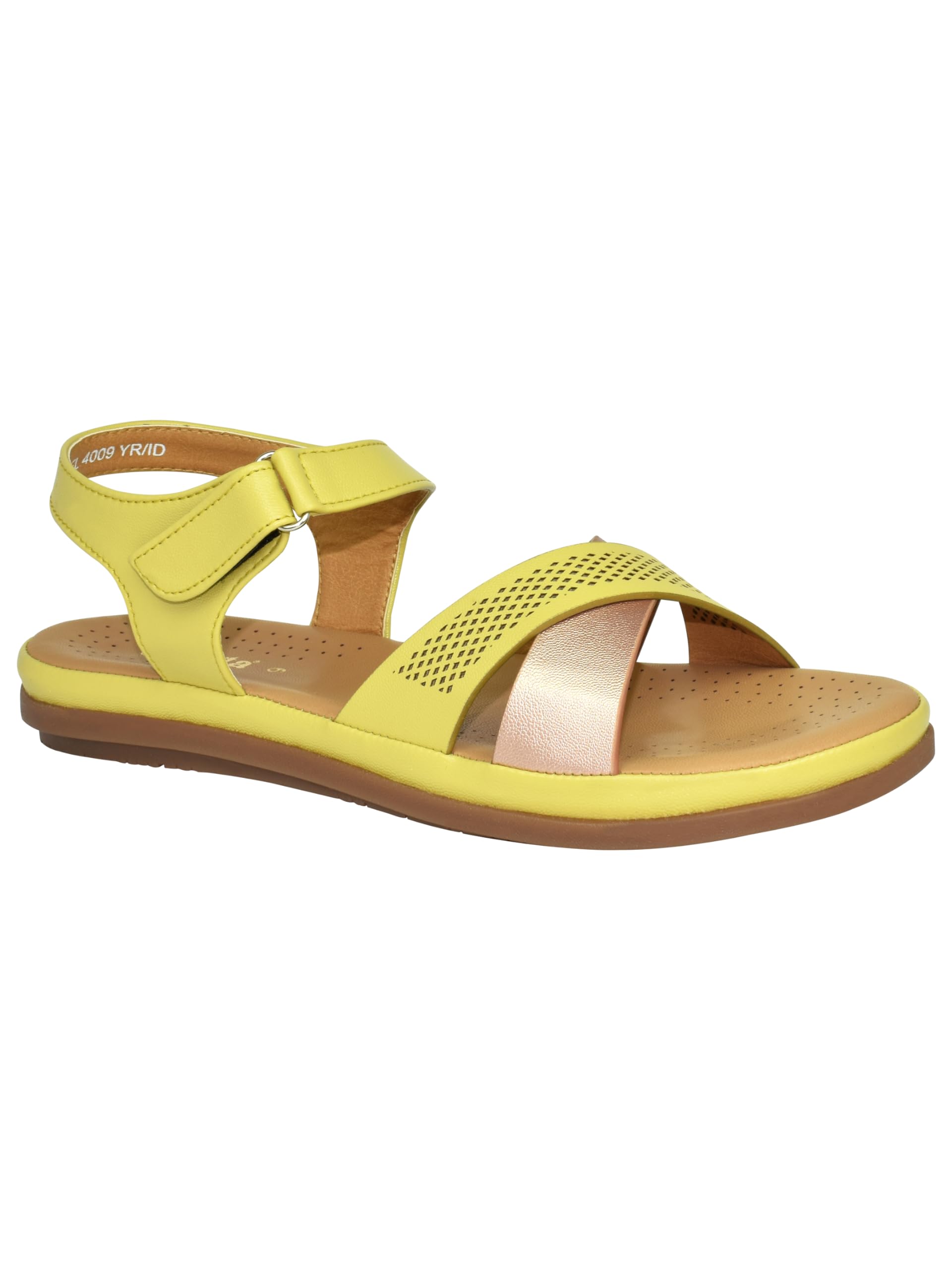 AJANTA Stylish Yellow Flat Sandals for Women (B0D1YGQNY6) Amazon Price History, Amazon Price Tracker