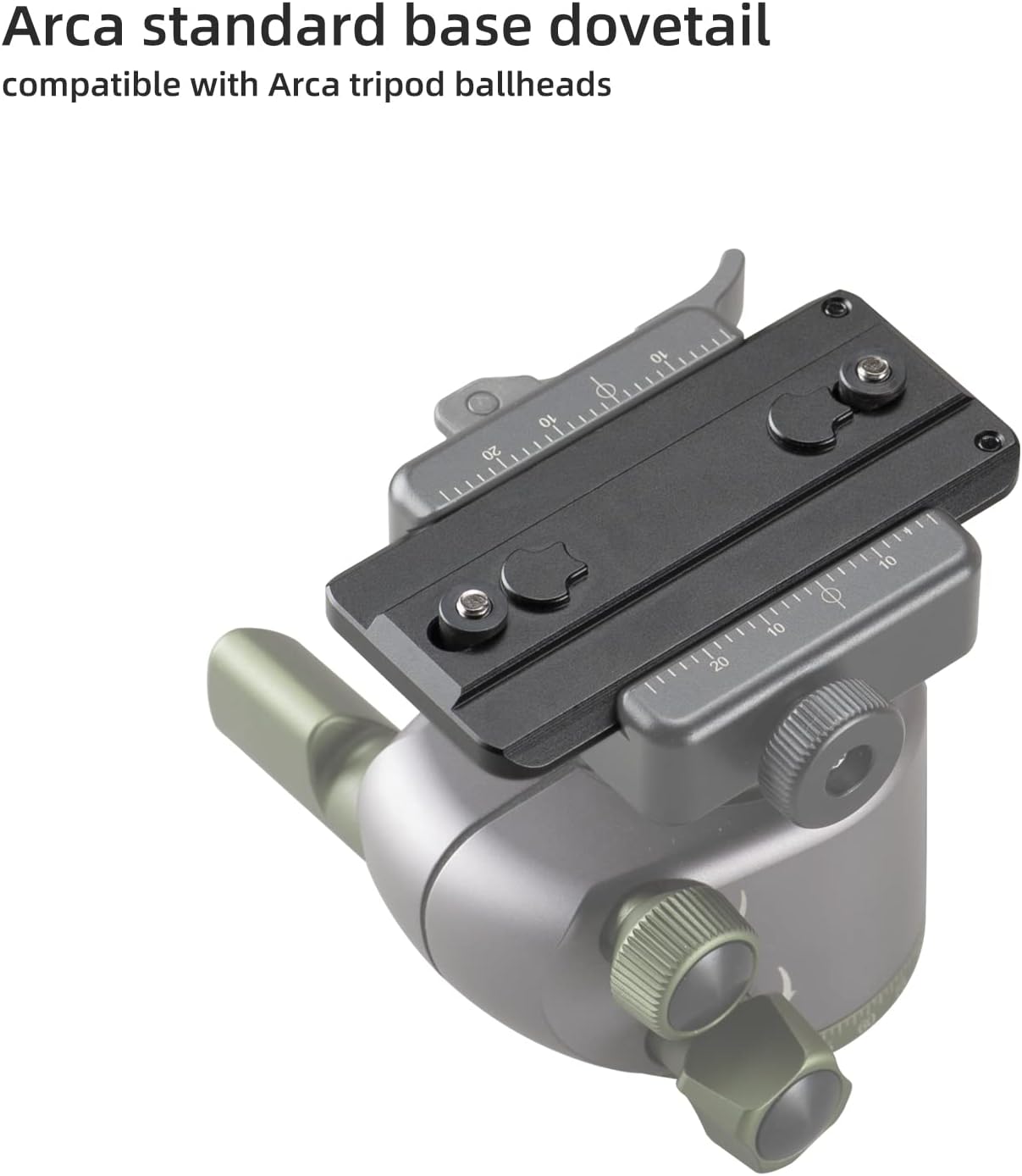 FANAUE Keymod Rail Tripod Plate Adapter Mount with Safety Stop Screws,for Tripod Ball Head Ballhead,Compatible Arca Swiss RRS Dovetail - Image 4