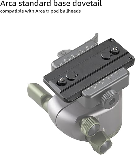 Miniatura 4 de FANAUE Keymod Rail Soporte adaptador de placa de trípode con tornillos de parada de seguridad, para cabeza esférica de trípode, compatible con Arca