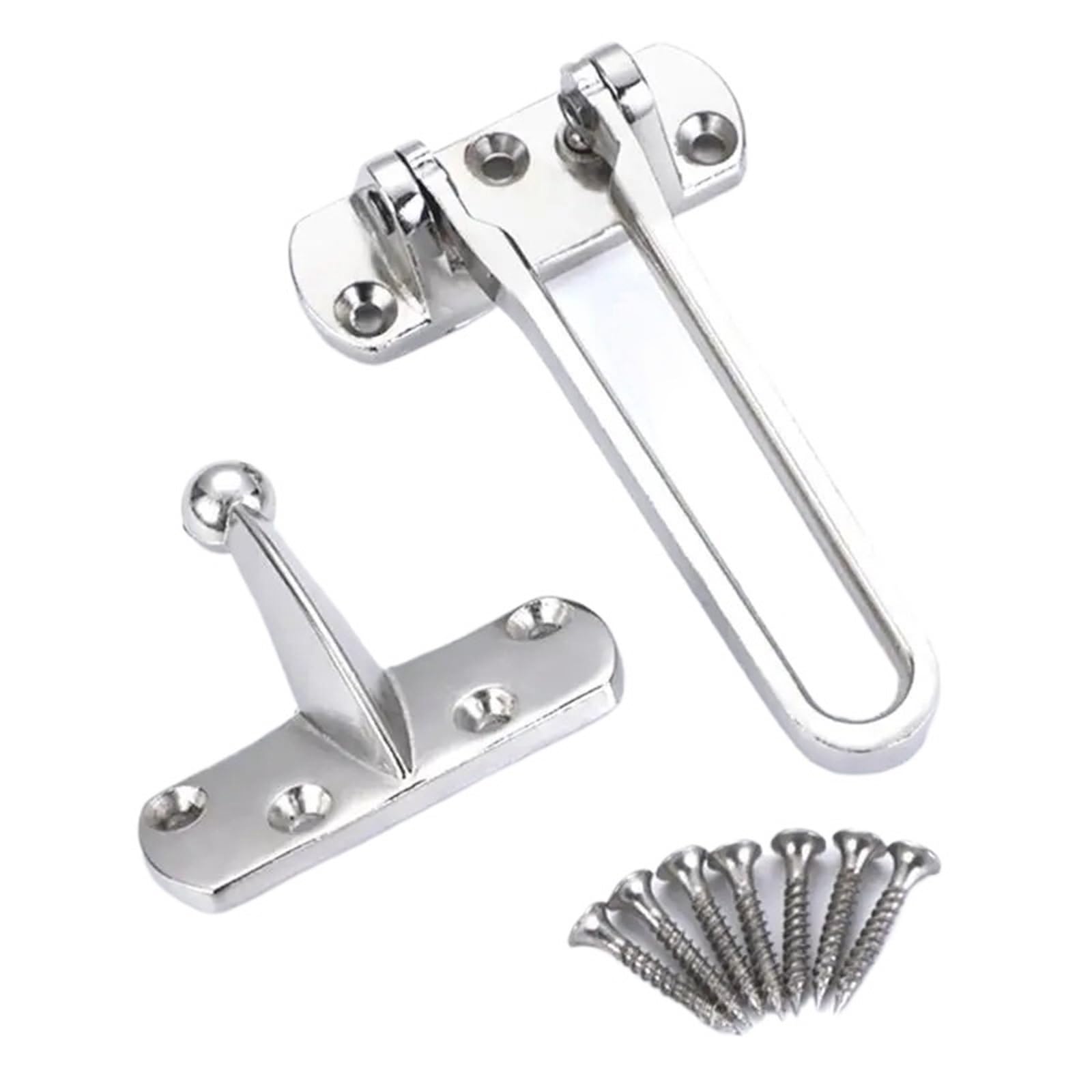 Swing Bar Door Lock 10set Swing Bar Door Guard Zinc Alloy Hotel Reinforcement Latches Easy to Installation