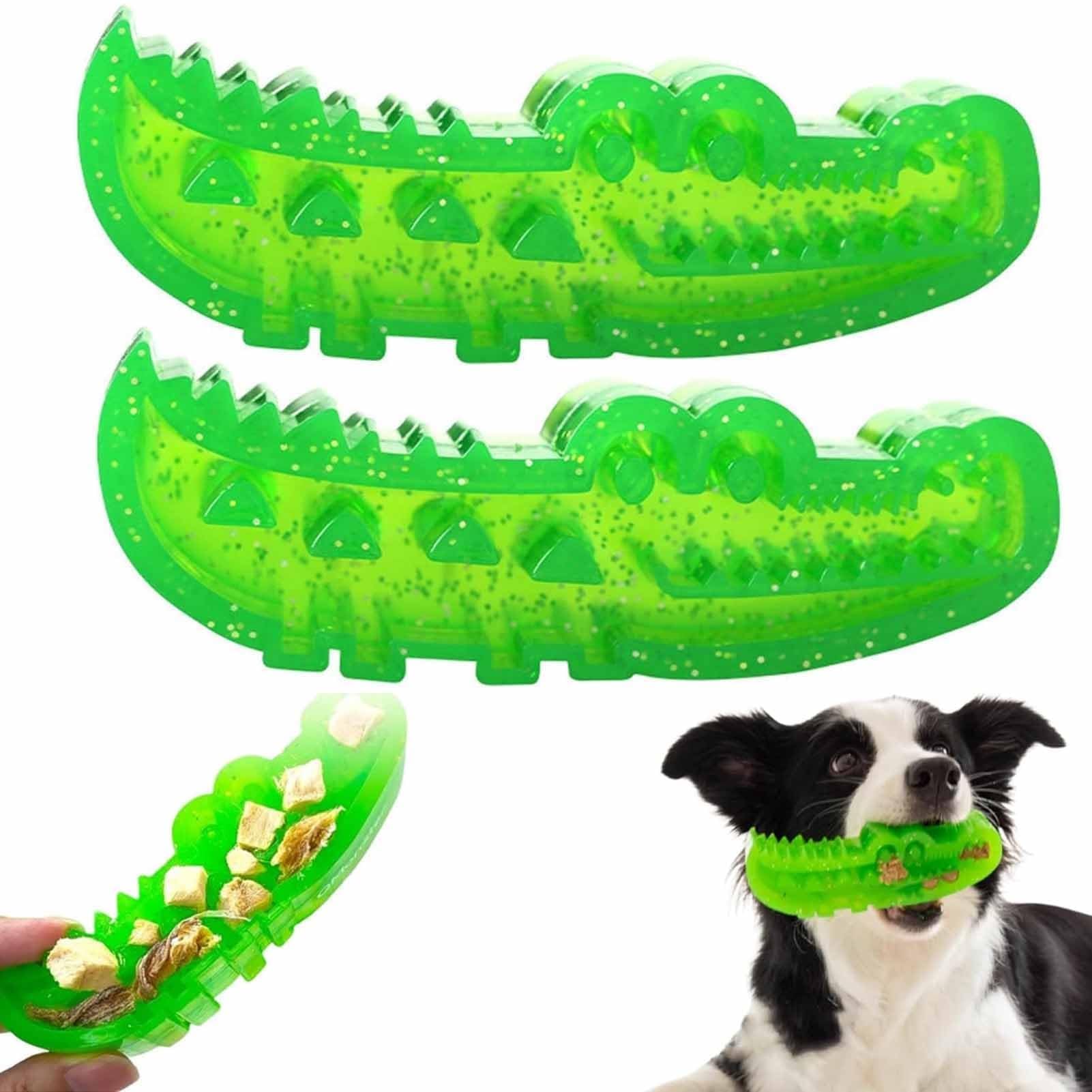 2 PCS Slow Feed Chew and Fetch Crocodile Dog Toy Lettuce Pets Alligator Toy Interactive Puzzle Training Sniffing Companion Slow Feeder Dog Toys for Smart Engaging Playtime Chewing and Fetching