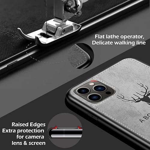 Miniatura 6 de Funda protectora de tela de TPU con textura suave de lujo para iPhone 13 Pro Max, resistente a la suciedad, antigolpes, antihuellas, protección de