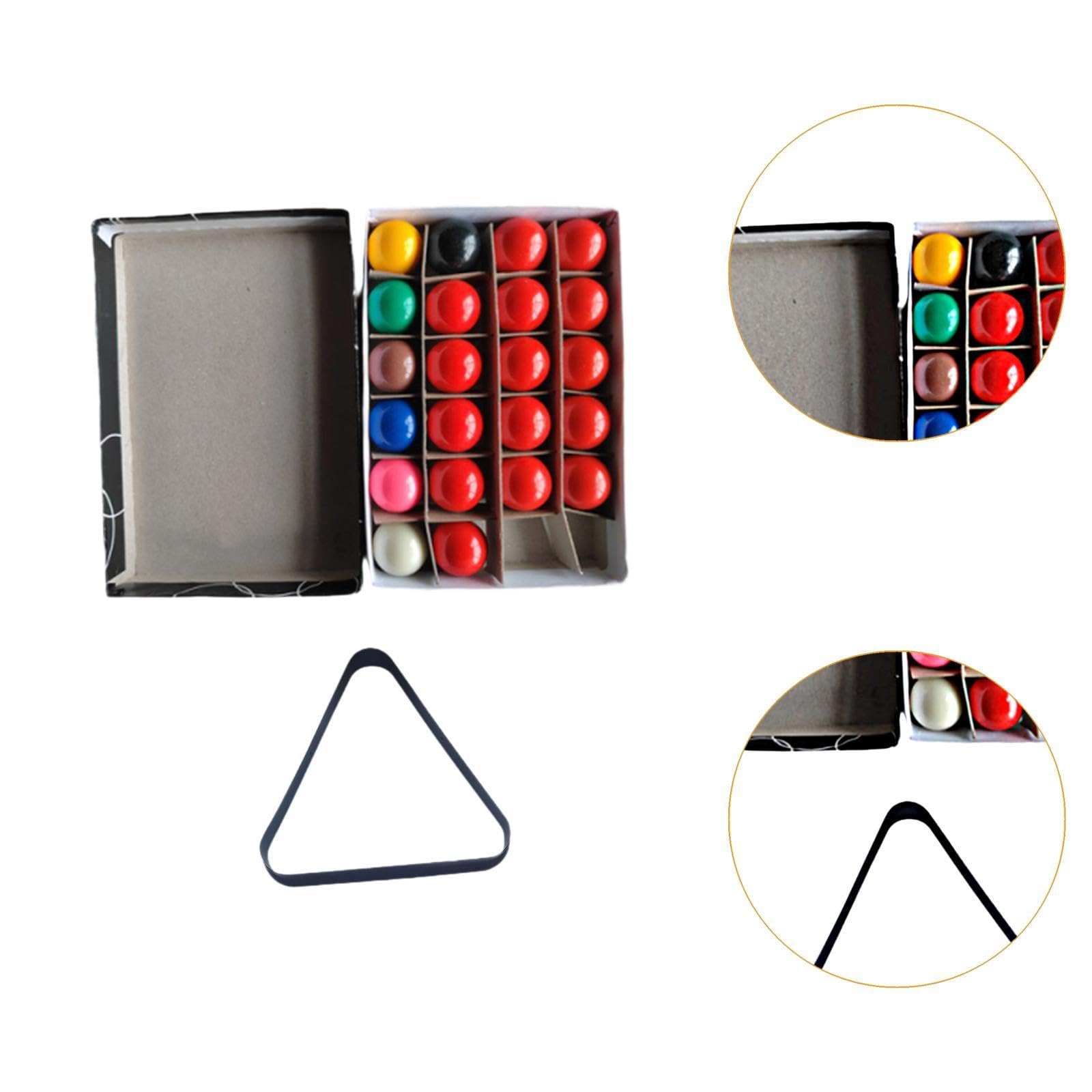 Perfk 22 Mini Boules de Billard avec Triangle 2,5 cm Ensemble Complet