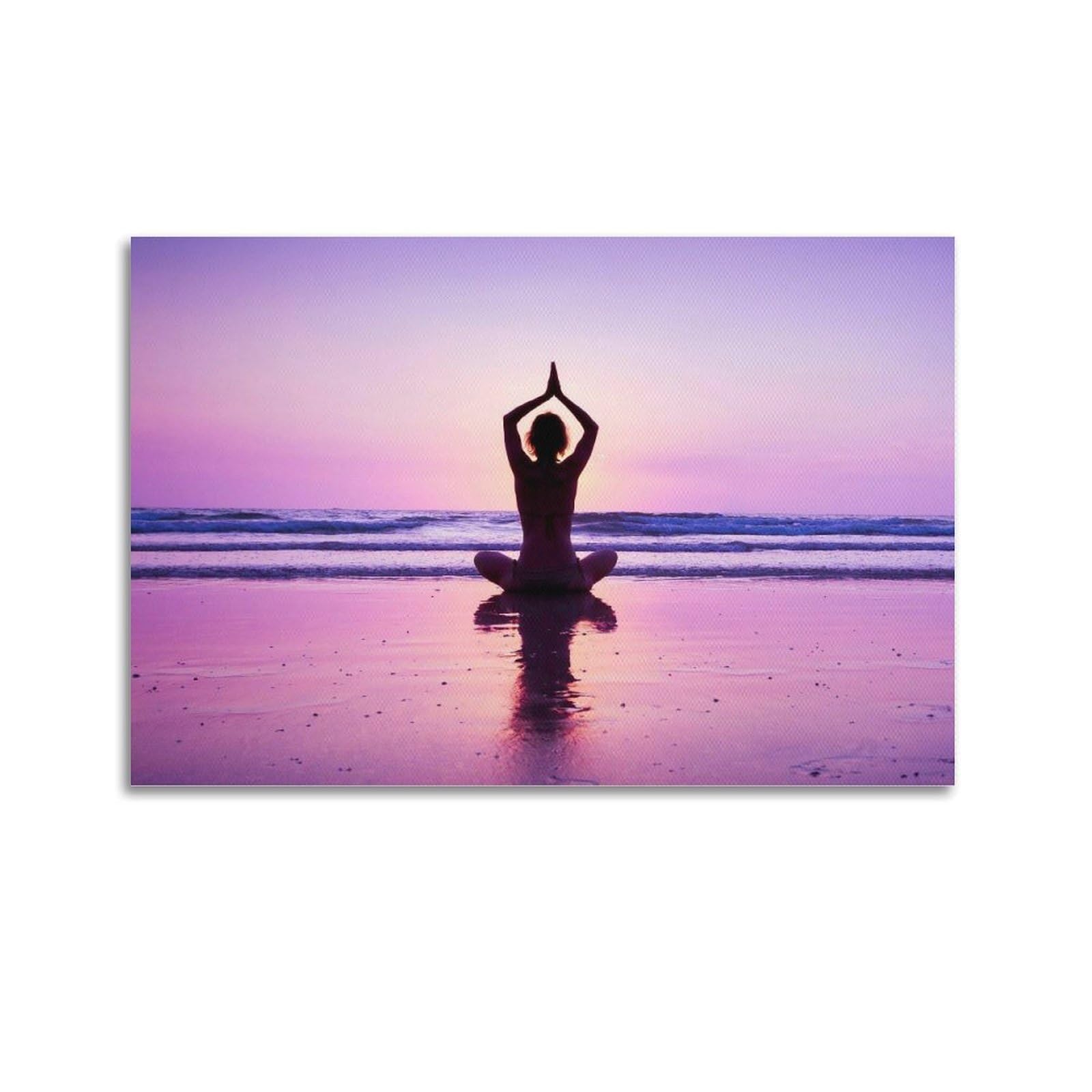 XKUGA Beach Tranquility Zen Yoga Meditation Poster Modern Decorative Canvas Prints - Ideal Wall Art for Family, Man Cave, Game Room, Boys & Girls Bedroom 20x30inch(50x75cm)
