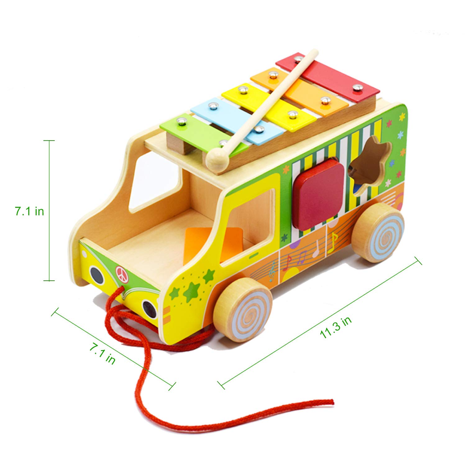 Wooden Shape Sorter Shape Sorter for 1 Year Old Boys & Girls