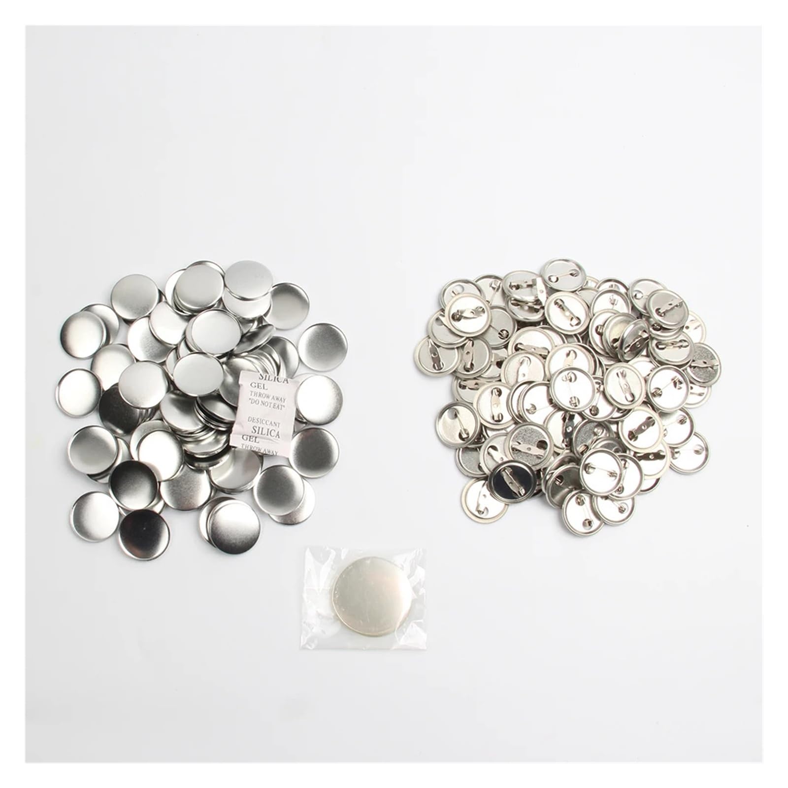 100 szt. 1" 25MM pustych metalowych guzików z przypinanym tyłem, materiały do produkcji przypinek