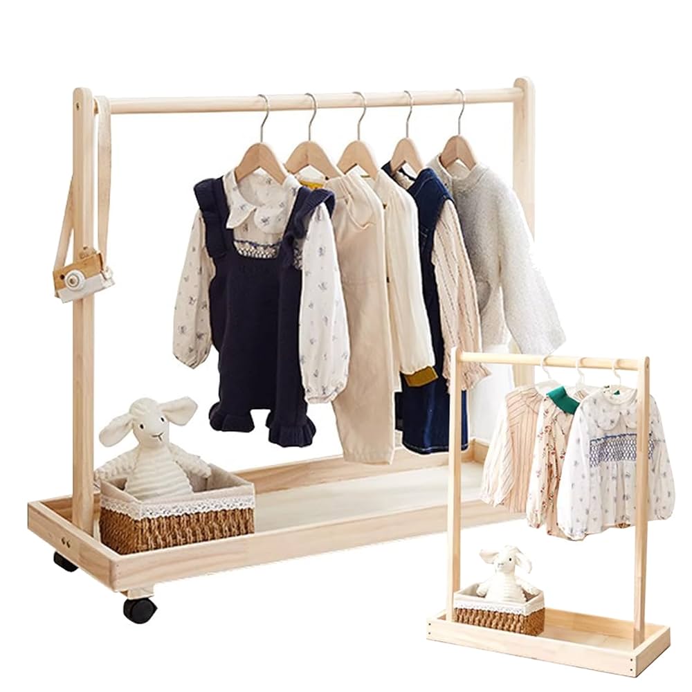 handmade アンティーク風ハンガーラック　子供服用 楽天市場】diy キッズハンガーラックの通販 お値下げ！ handmade