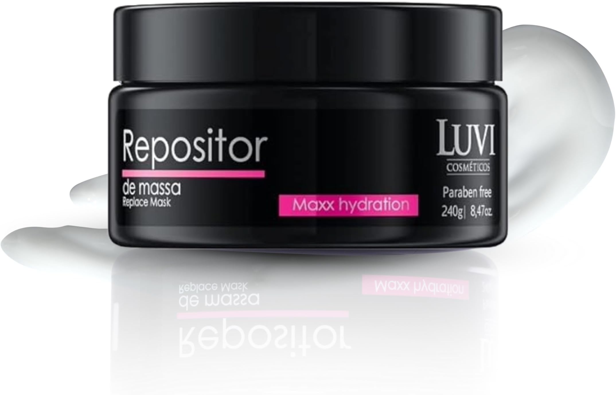 Hair Replace Mask Repositor Maxx Hydration (8.46 Fl oz | 240g) - Keratin Hair Treatment with Collagen and Keratin, Quick 3 Minute Hair Care for Shine and Softness