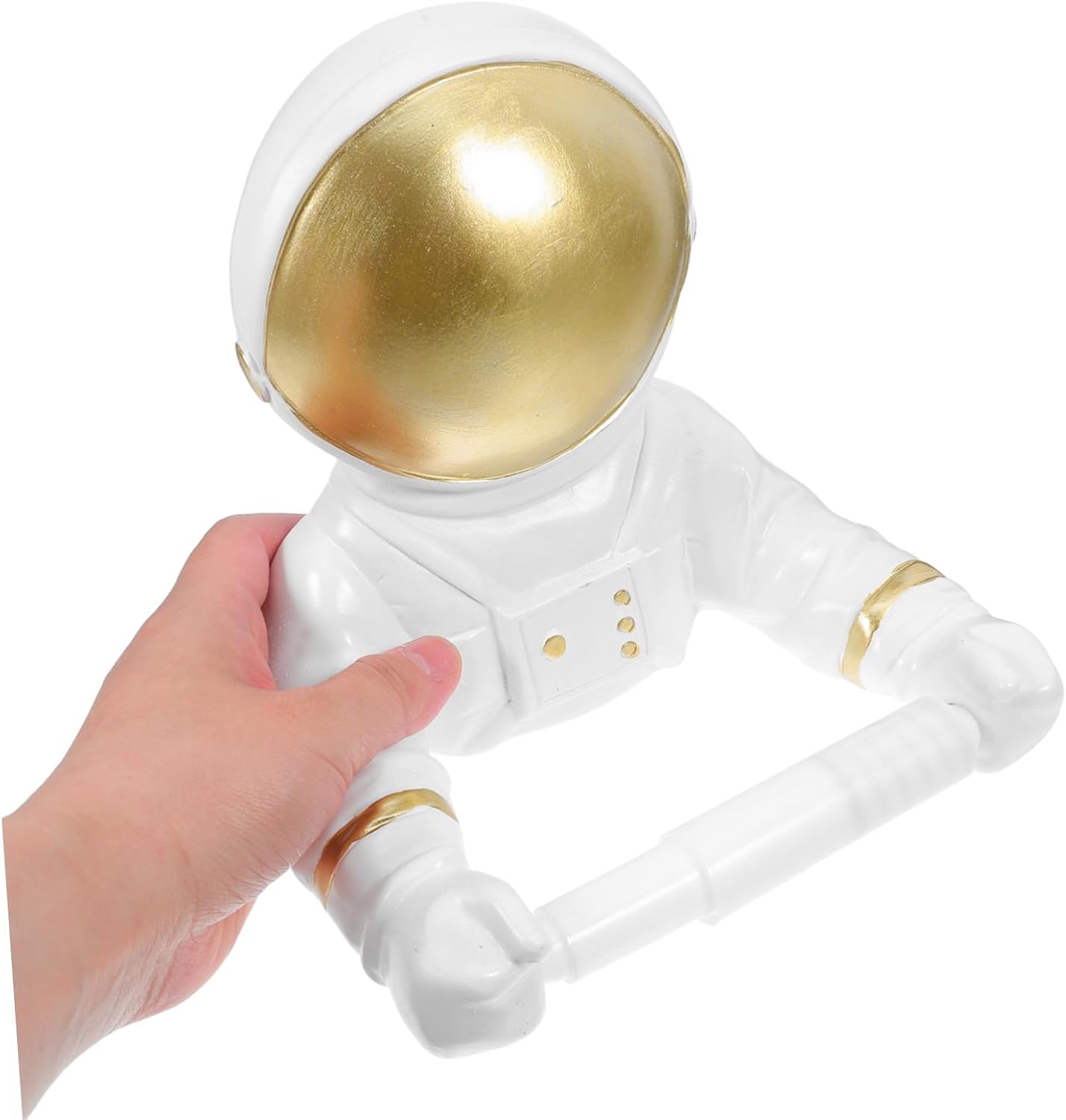 Astronaut Toilet Paper Holder Creative Wall-Mounted Tissue Rack Cute Wall-Mounted Design for Home Unique Bathroom Accessory Sturdy and Stylish 1 Piece