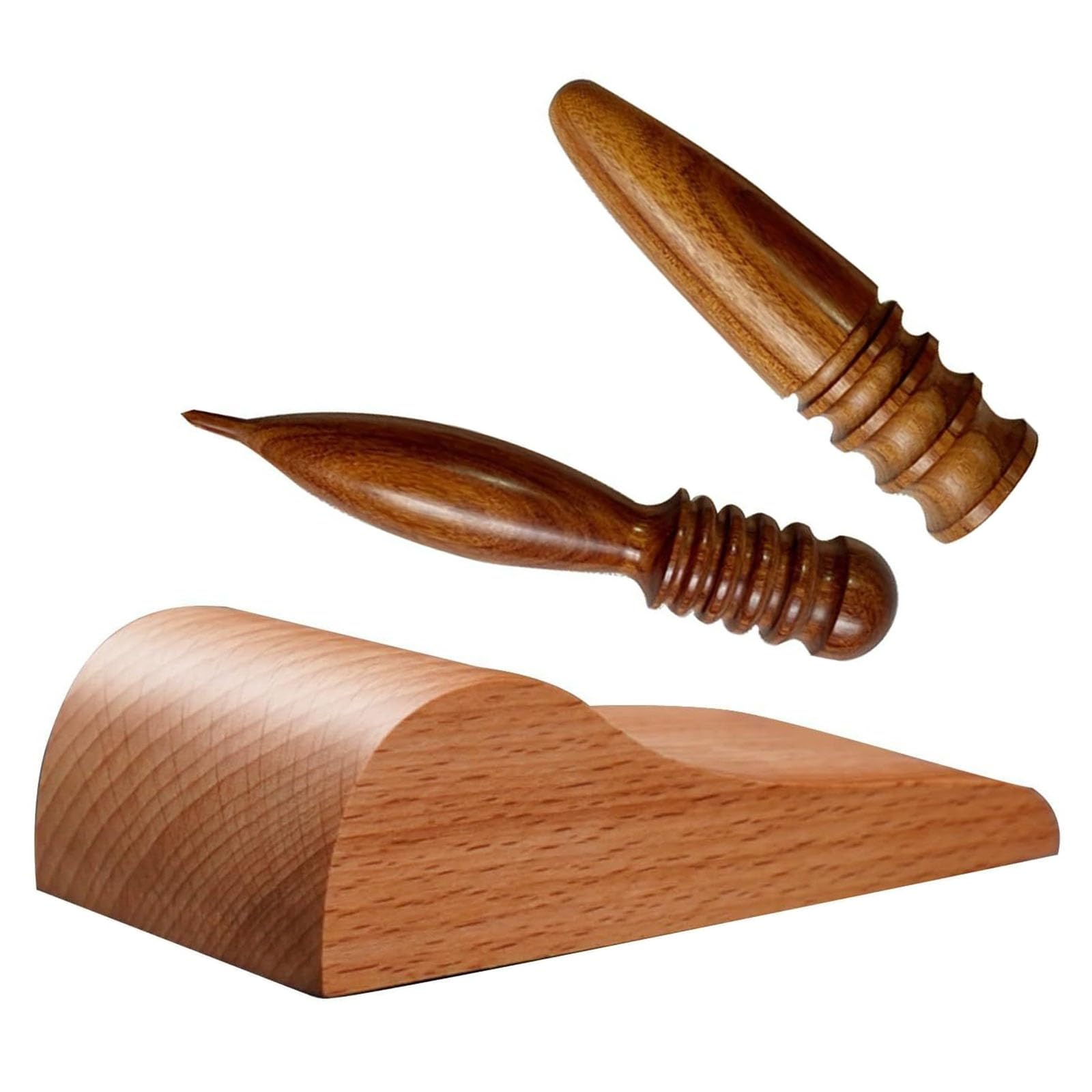 PANGBOER Rod Leather Burnisher Wood Edges Craft Slicker Leathercraft Tool Leatherworking Accessories for Craft Leather Rod Wood Edges Slicker Burnisher
