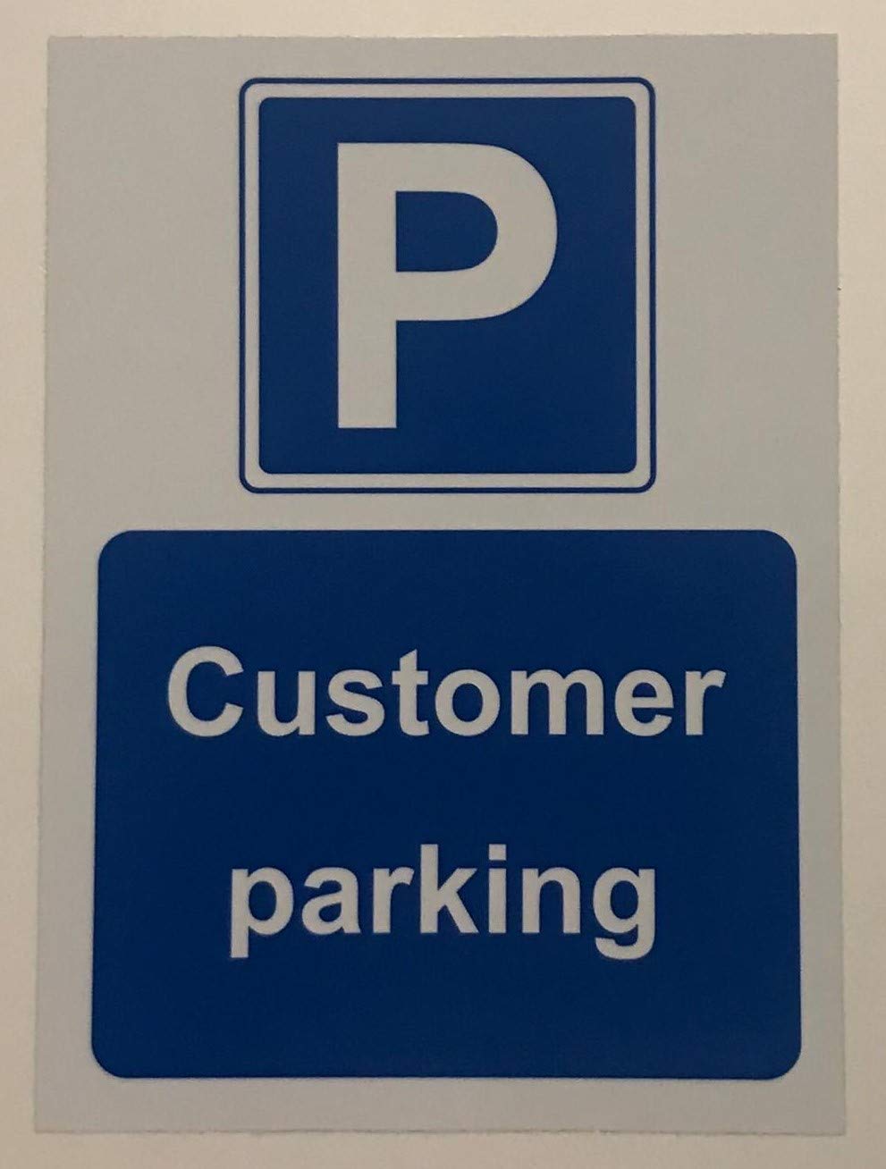 Customer parking car park sign - 1.2mm Rigid plastic 300mm x 200mm
