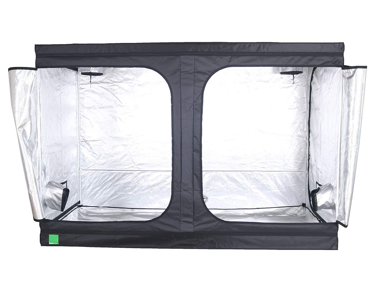 Budbox Lite Range - 1.2M Up To 2.4M Silver Mylar Grow Room Tents Hydroponics (LITE - 120 x 120 x 200)