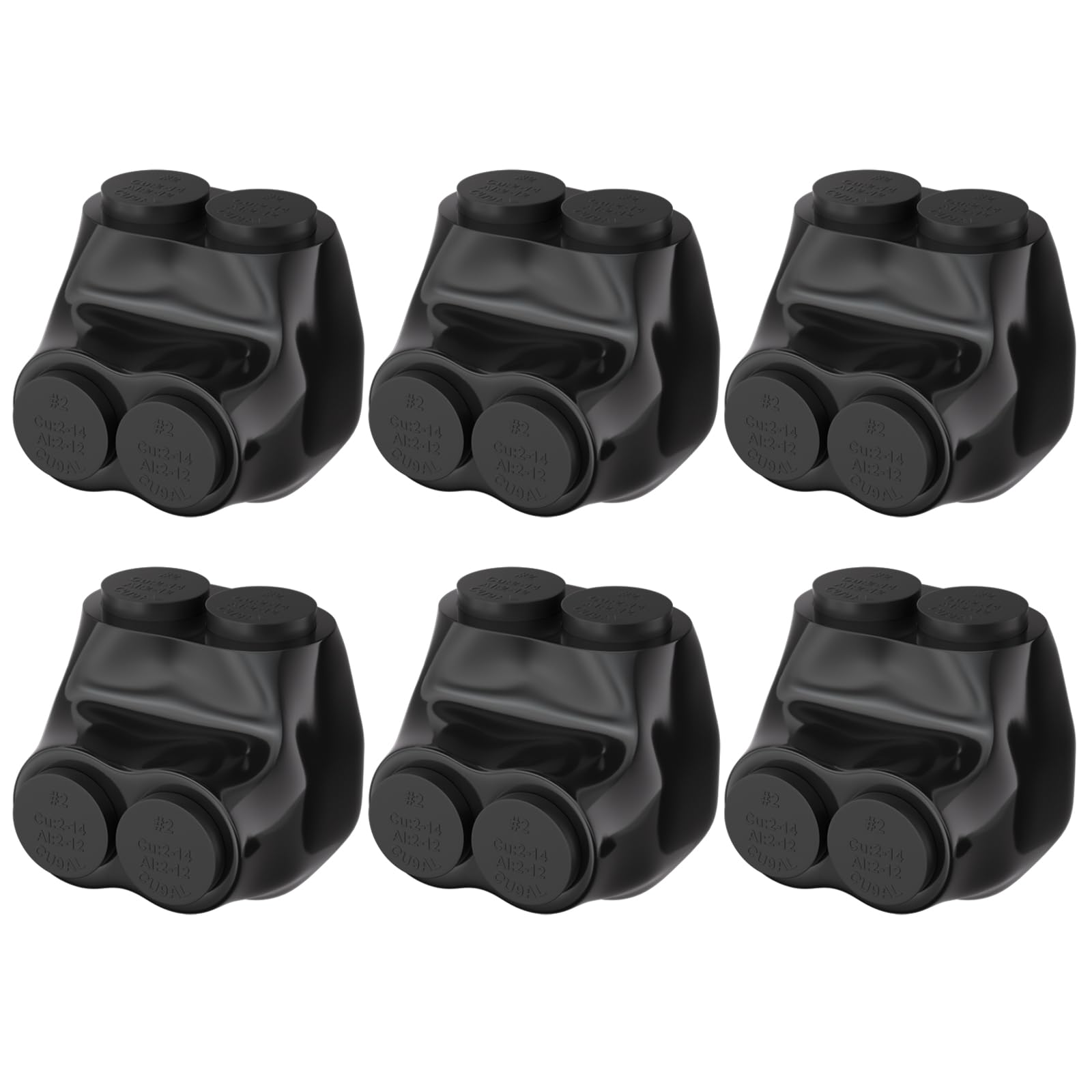 Multi Tap Compatible Snapklik.com : KERWINN 6PCS 2Port Single-Sided Entry Insulated Multi ...