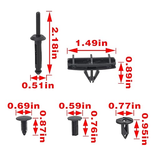 Miniatura 2 de 121 clips de retención de sujeción de rejilla Wrangler, remaches de plástico 4 en 1 tipo empuje para Jeep Wrangler para clips de parachoques de