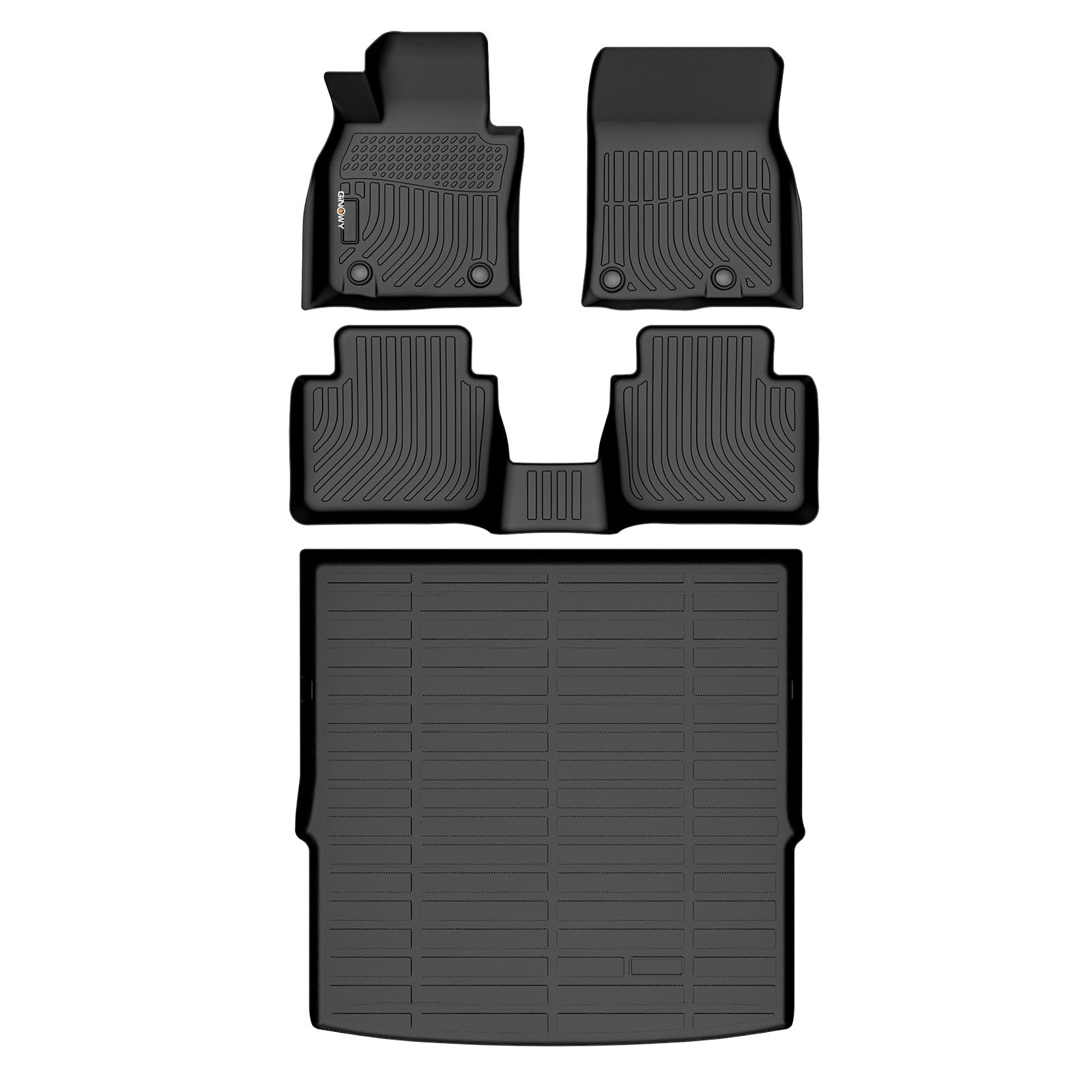 GINOWY®-3D Floor Mats & Cargo Liner Full Set for Mazda CX-50 2023 2024?All Weather Mats for Mazda CX50 2023 2024?Waterproof Car Mats CX50 2023
