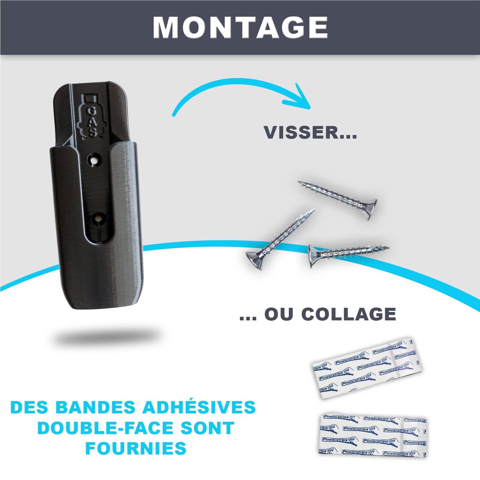 Support pour Truma Level Check – Support pour détecteur de Niveau de gaz – Montage Facile – Compatible Camping-Car – Made in Germany