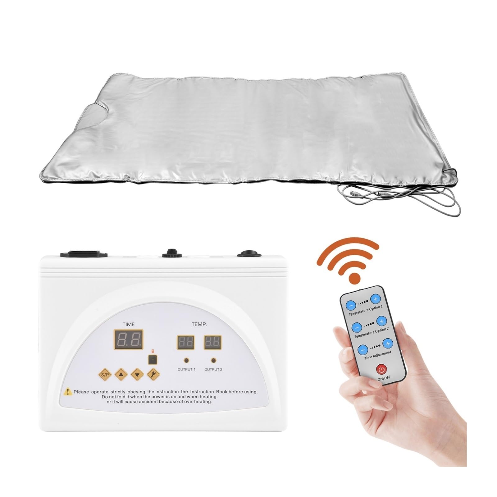 Manta de Sauna ponderada for Quemar Grasa, Adelgazante for Bajar de Peso, desintoxicación de SPA, Manta cafactora con Control Remoto por Infrarrojos for el Cuerpo del hogar para Sauna en casa