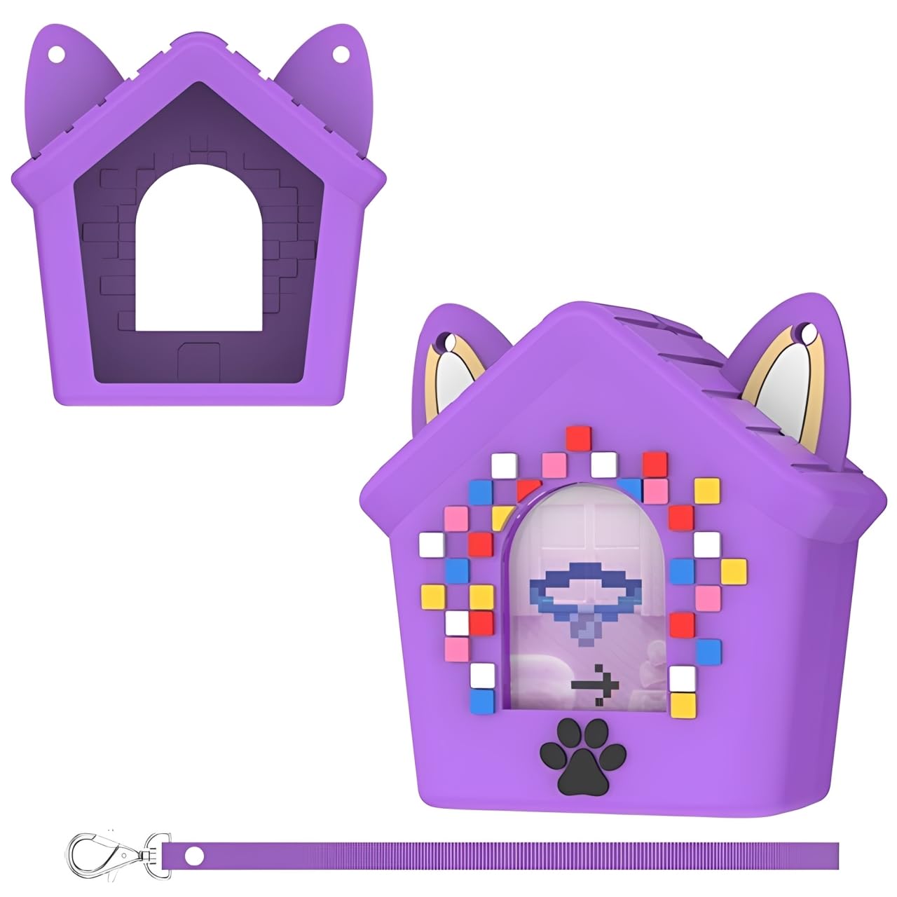 Funda de silicona para Bitzee Doghouse, juguete digital interactivo, funda protectora de silicona para Bitzee Doghouse, mascota electrónica virtual con cordón (multicolor) — view 8