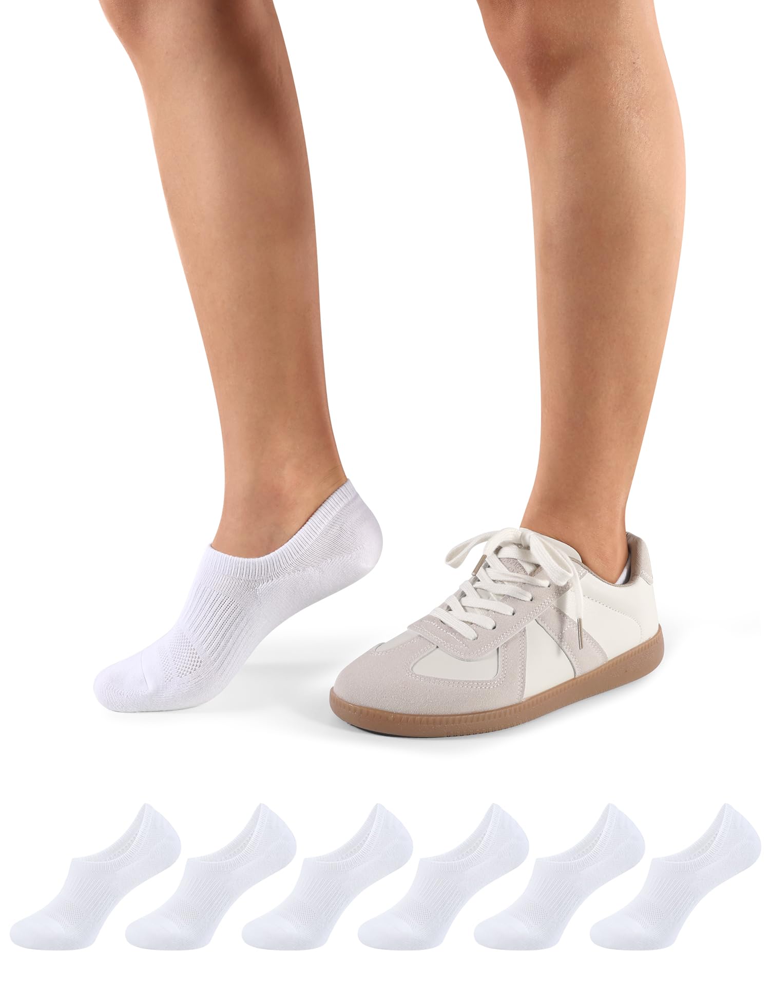 CLOSEMATE No Show Ankle Socks for Women 6 Pairs