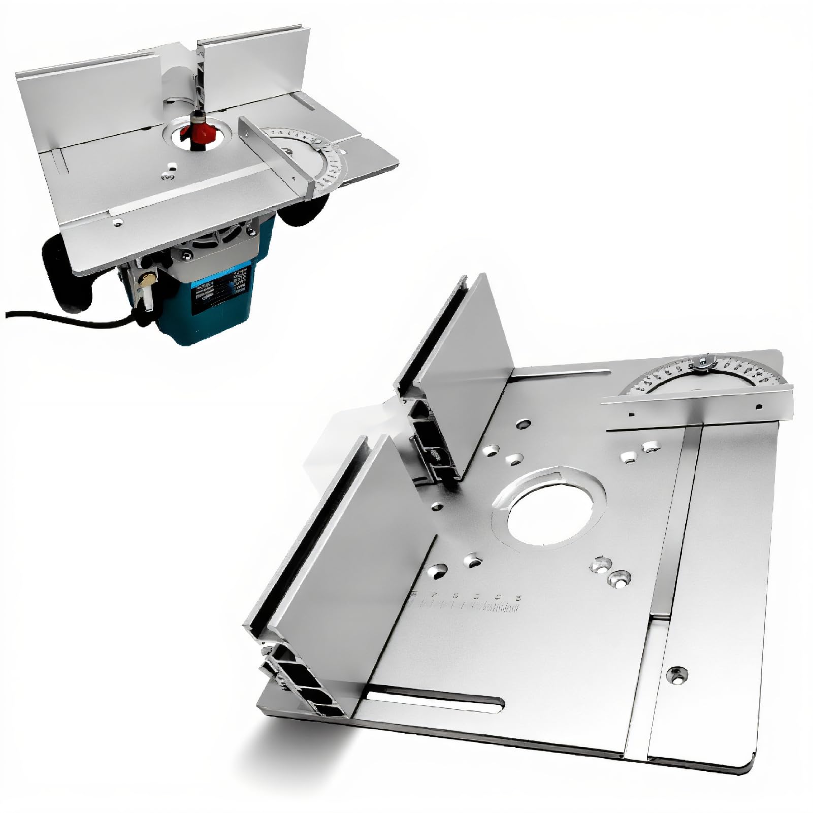 Router Table Insert Plate, 2 in 1 Woodworking Bench Flip Board, Aluminium Alloy Router Flip Plate for Electric Routing Trimming Machine