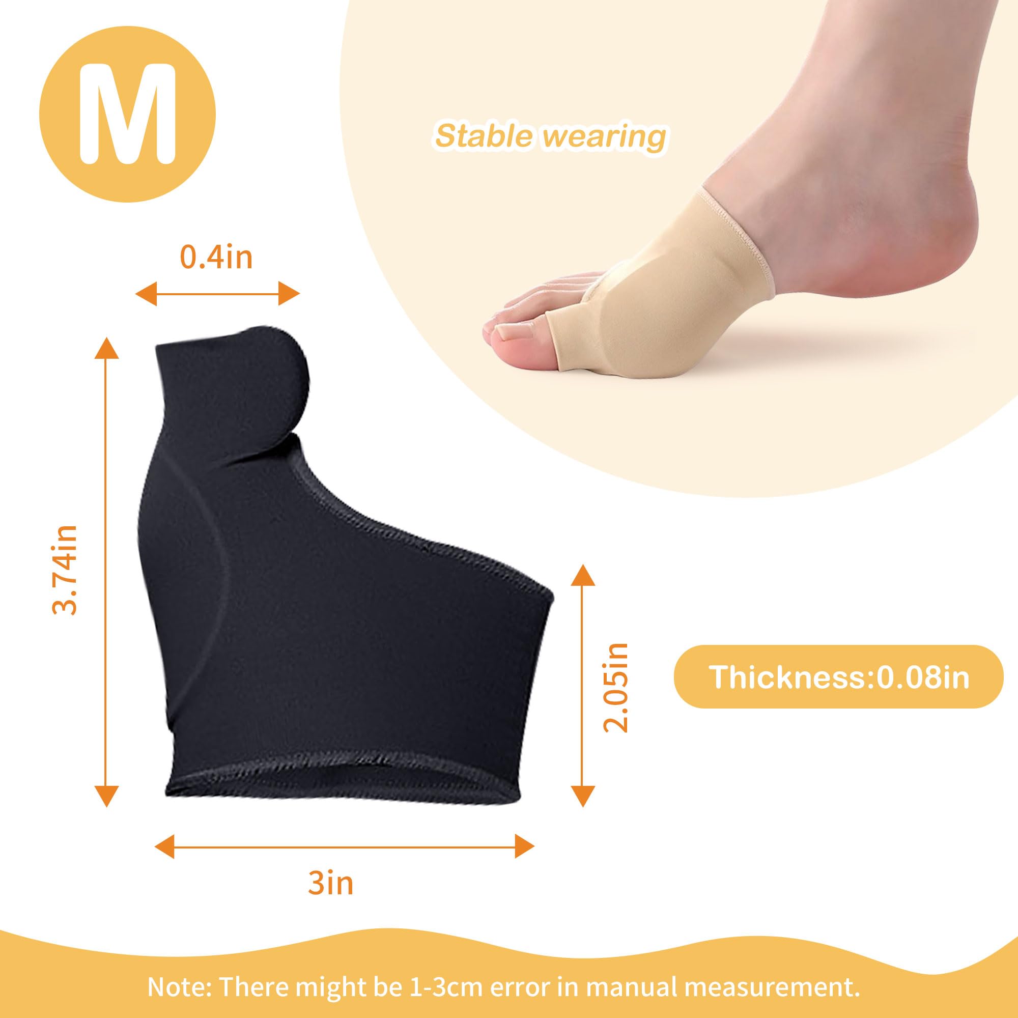 JEVRKAPZ 2 pairs Bunion Toe Corrector Big Toe Spacer Separators Brace Straighteners Non-Slip Orthopedic Bunion Splint Comfortable Breathable Toe Guard Fix Bunion Socks Relief Pain in Hallux Valgus