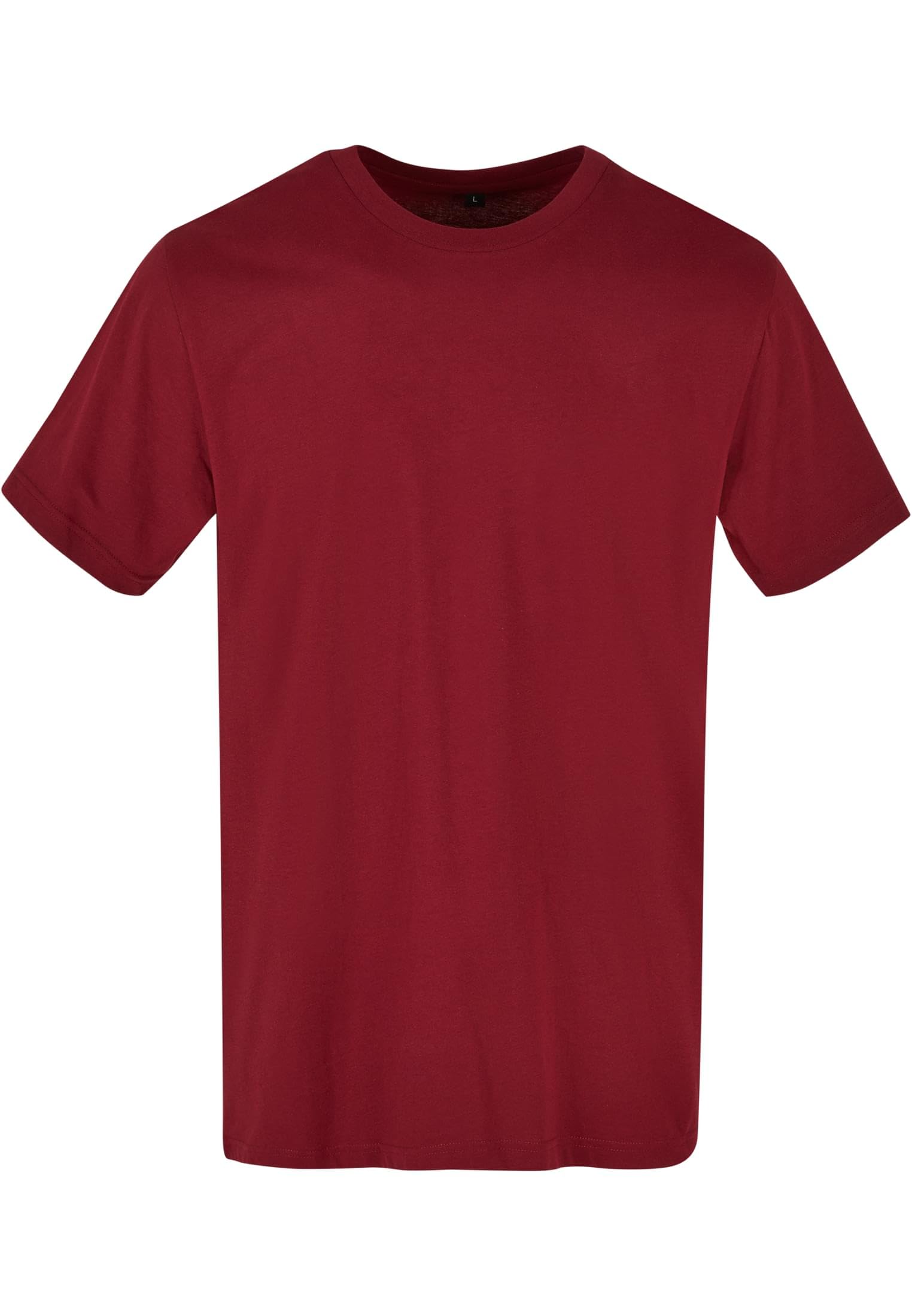 Build your Brand Mens Bb010-basic Round Neck T-Shirt, Cherry, XL UK