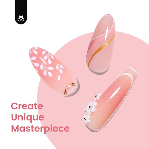 Miniatura 6 de Beetles - Juego de esmaltes de uñas de gel de 6 colores para boda, color nude, rosado, gris, para primavera y verano, secado con lámpara LED o UV,