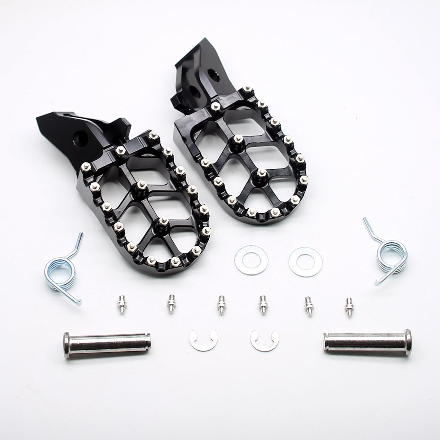MZS Motorcycle Foot Pegs, Ebike Footpeg MX Footrest Rest Accessories CNC Black Compatible with Ultra Bee Ultrabee Electric Dirt Bike