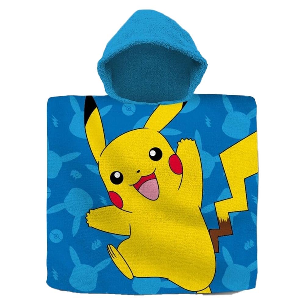 Kids Euroswan Poncho Towel Cotton Pokemon 60 x 120 cm