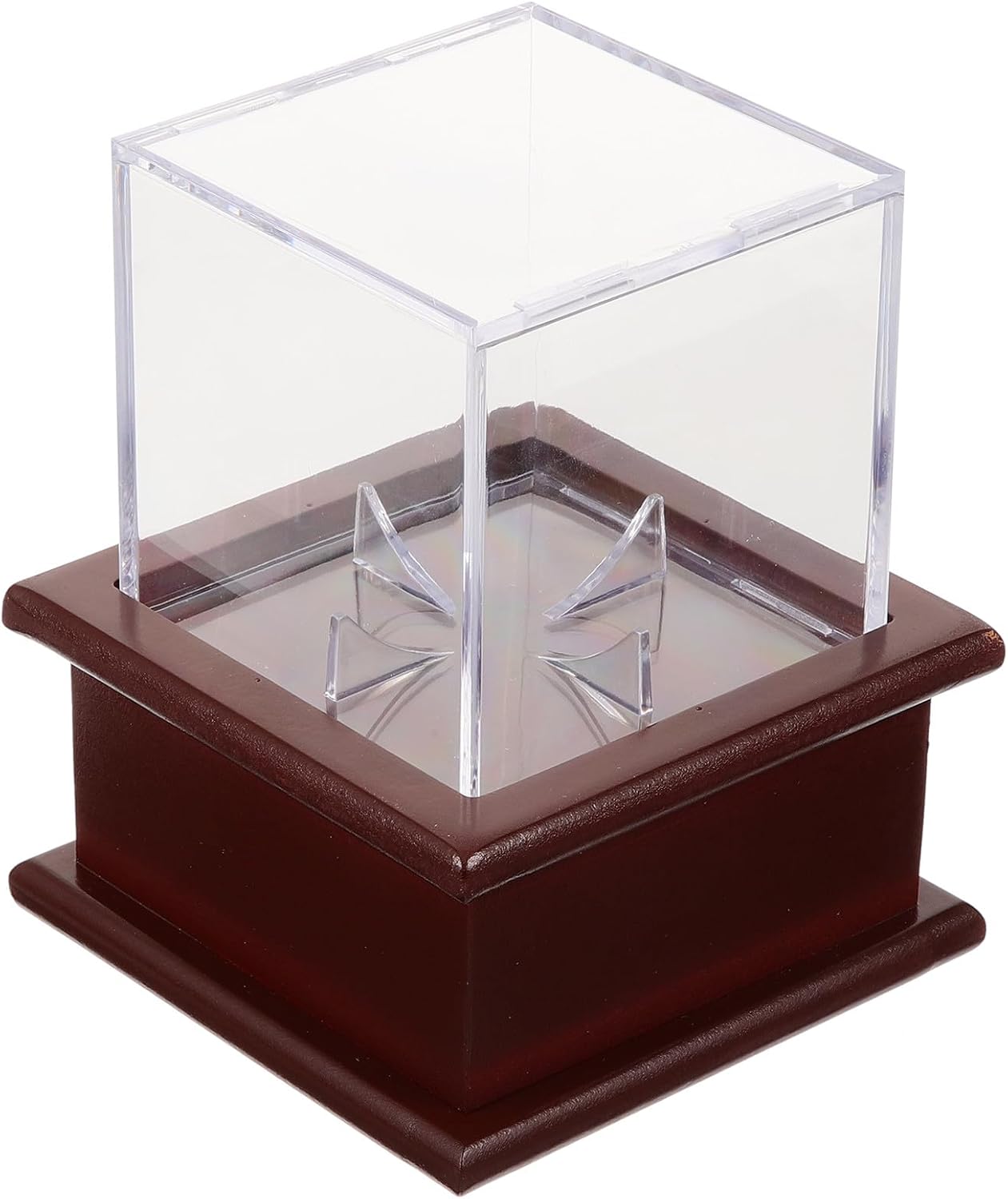 GLEAVI Baseball Display Case Acrylic Cube Collectibles Display Box 8x8x8cm Dustproof Moisture Resistant Sports Memorabilia Storage for Home Office